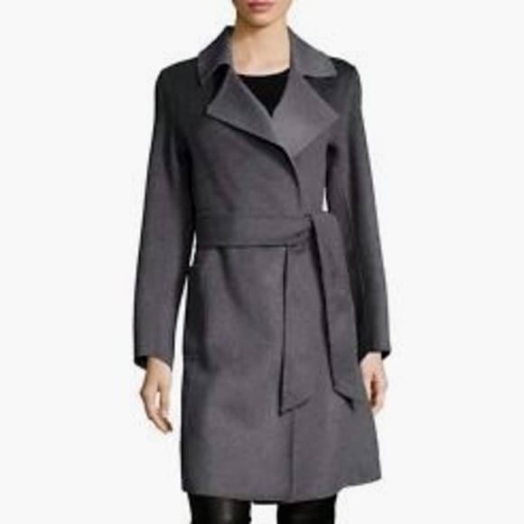 Nanette Lepore Gray Belted Trench Coat - Picture 1 of 5